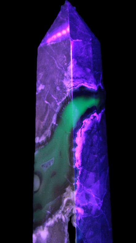 Volcano Agate obelisk 143mm 328g Rocks and Things