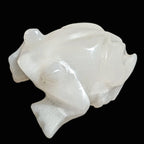 White Calcite hand-carved Frog 222g Rocks and Things