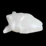 White Calcite hand-carved Frog 222g Rocks and Things