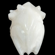 White Calcite hand-carved Frog 222g Rocks and Things