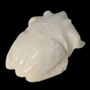 White Calcite hand-carved Frog 243g Rocks and Things