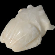 White Calcite hand-carved Frog 243g Rocks and Things