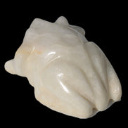White Calcite hand-carved Frog 243g Rocks and Things