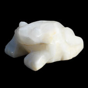 White Calcite hand-carved Frog 243g Rocks and Things