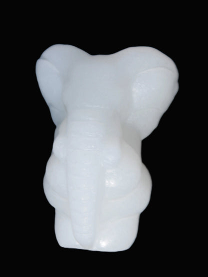 White Jade hand-carved elephant 98g Rocks and Things