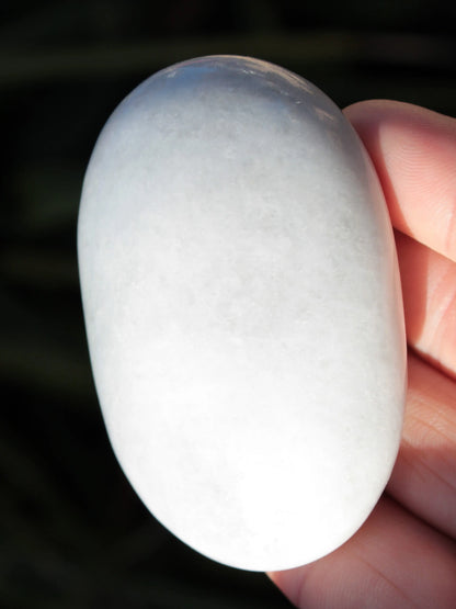 White Jade palm stone from Pakistan 109.8g Rocks and Things Store