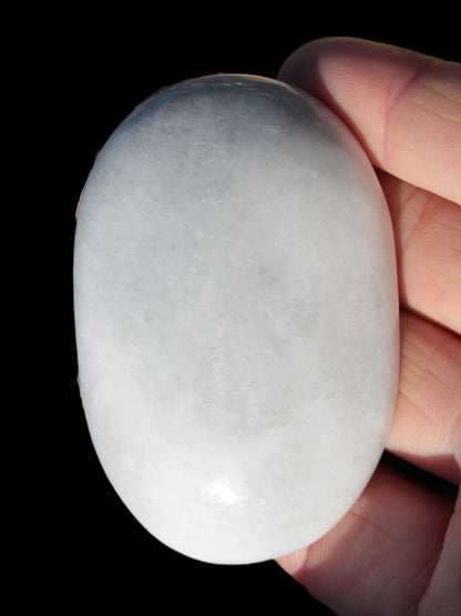 White Jade palm stone from Pakistan 109.8g Rocks and Things Store