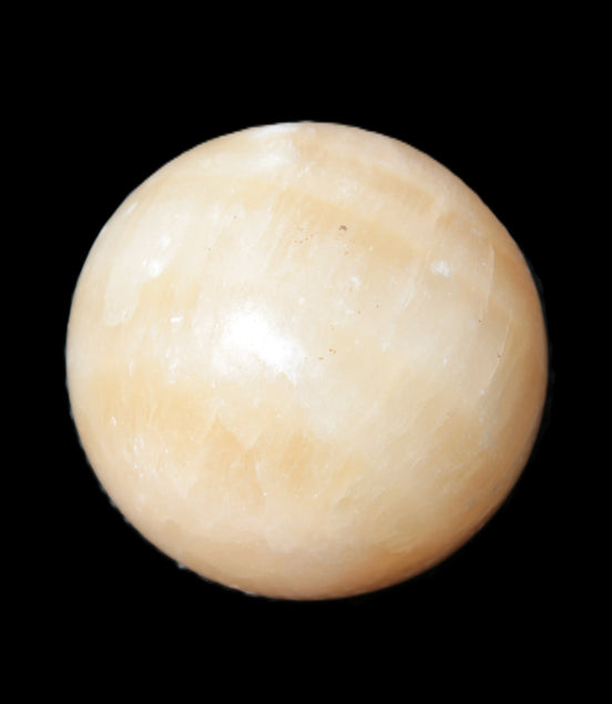 Yellow Calcite sphere from Iceland 54mm 210g Rocks and Things Store