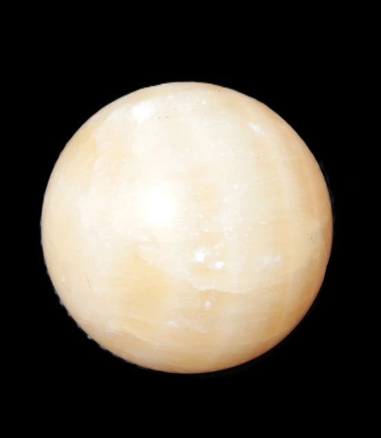 Yellow Calcite sphere from Iceland 54mm 210g Rocks and Things Store