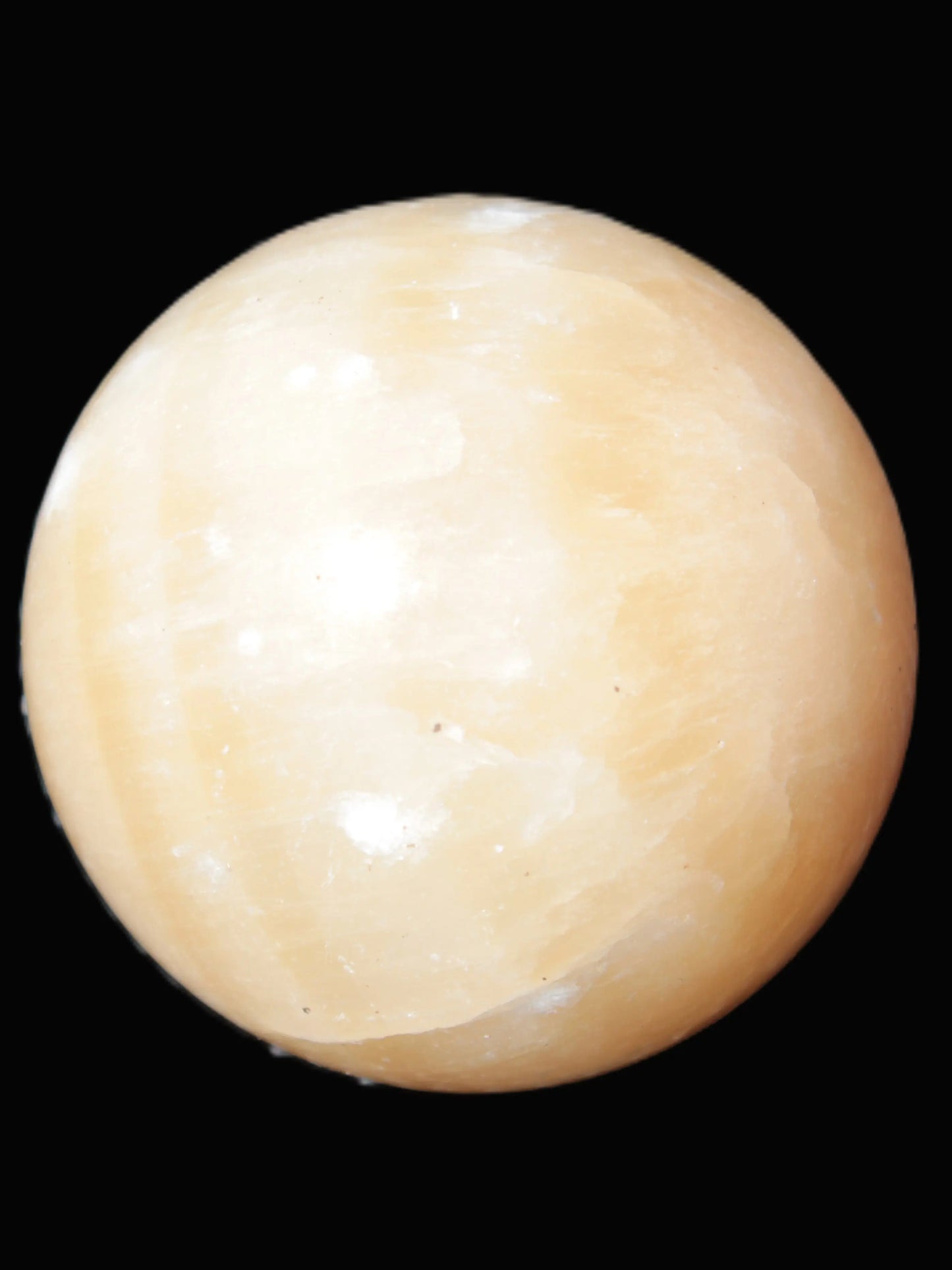 Yellow Calcite sphere from Iceland 54mm 210g Rocks and Things Store