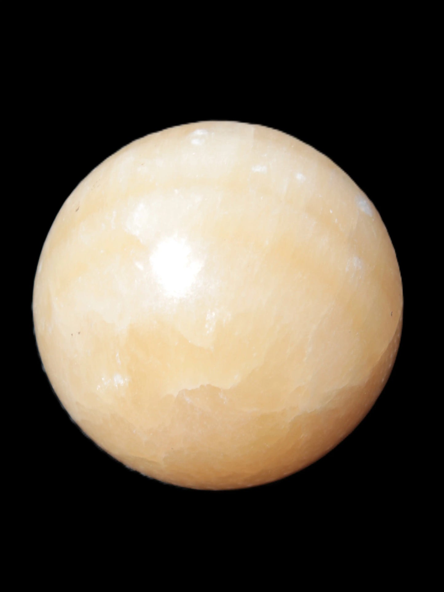 Yellow Calcite sphere from Iceland 54mm 210g Rocks and Things Store