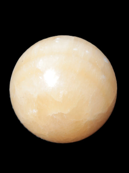 Yellow Calcite sphere from Iceland 54mm 210g Rocks and Things Store