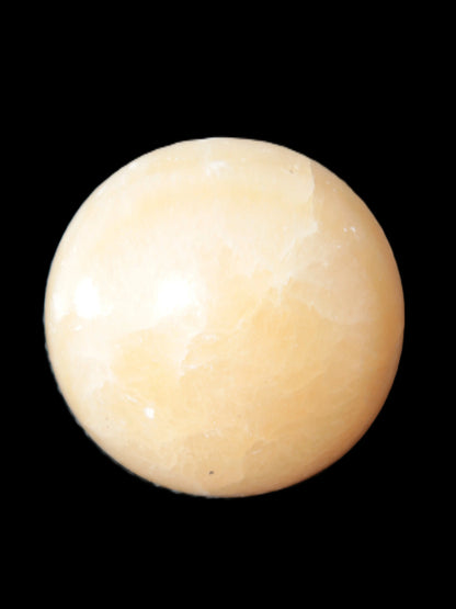 Yellow Calcite sphere from Iceland 54mm 210g Rocks and Things Store