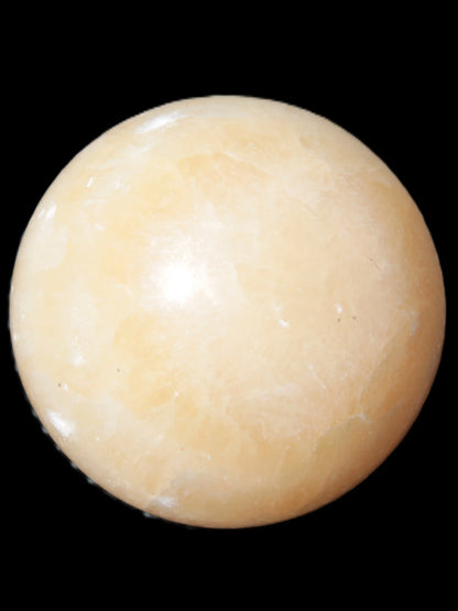 Yellow Calcite sphere from Iceland 54mm 210g Rocks and Things Store