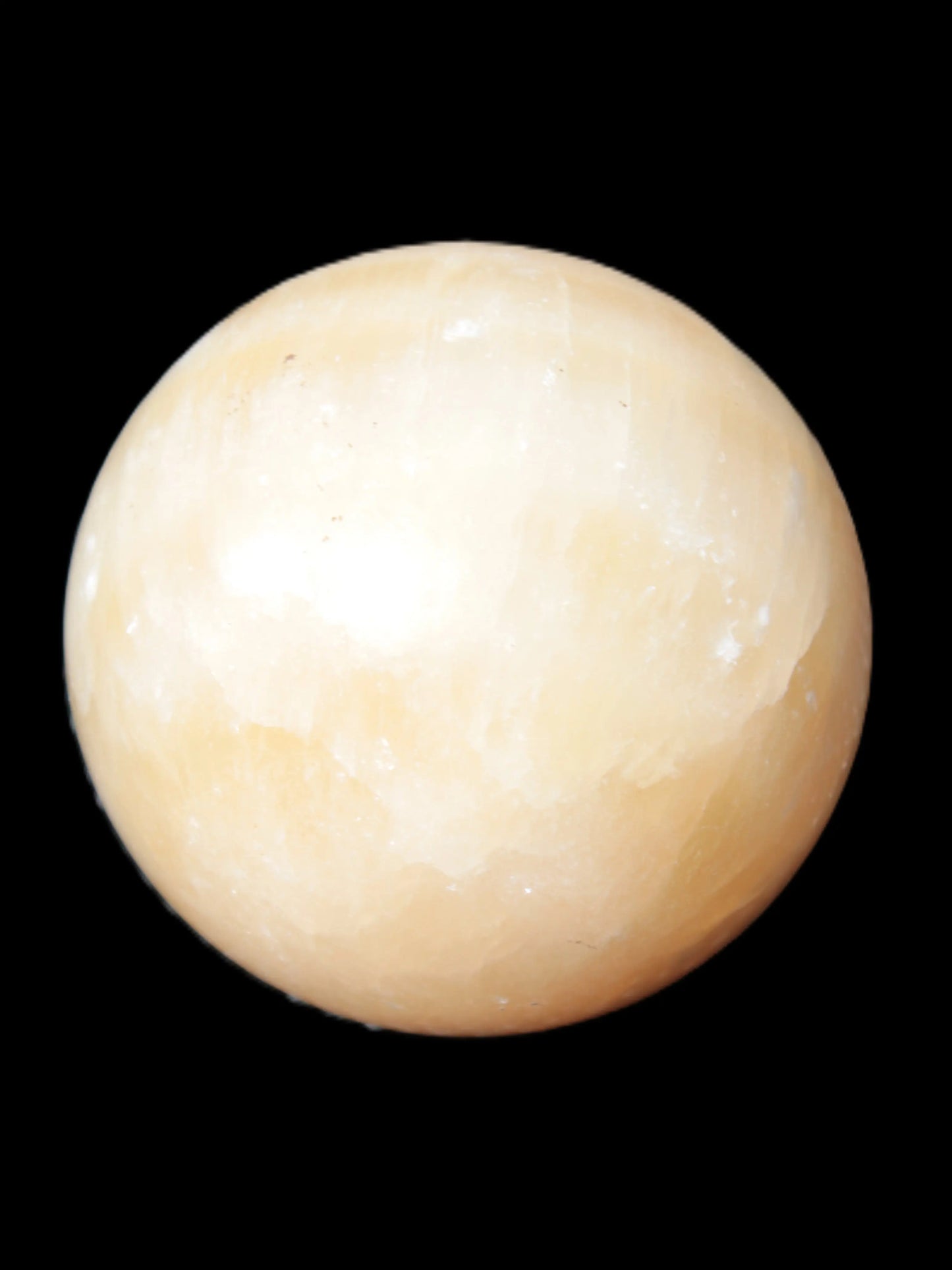 Yellow Calcite sphere from Iceland 54mm 210g Rocks and Things Store