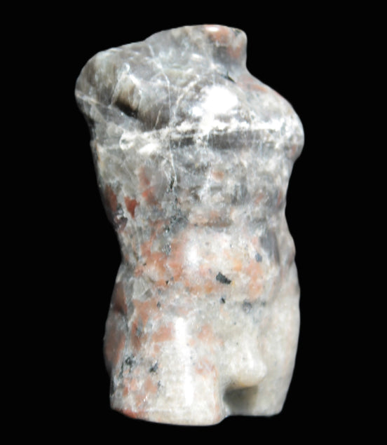 Yooperlite hand-carved male torso 39*57mm 90g Rocks and Things