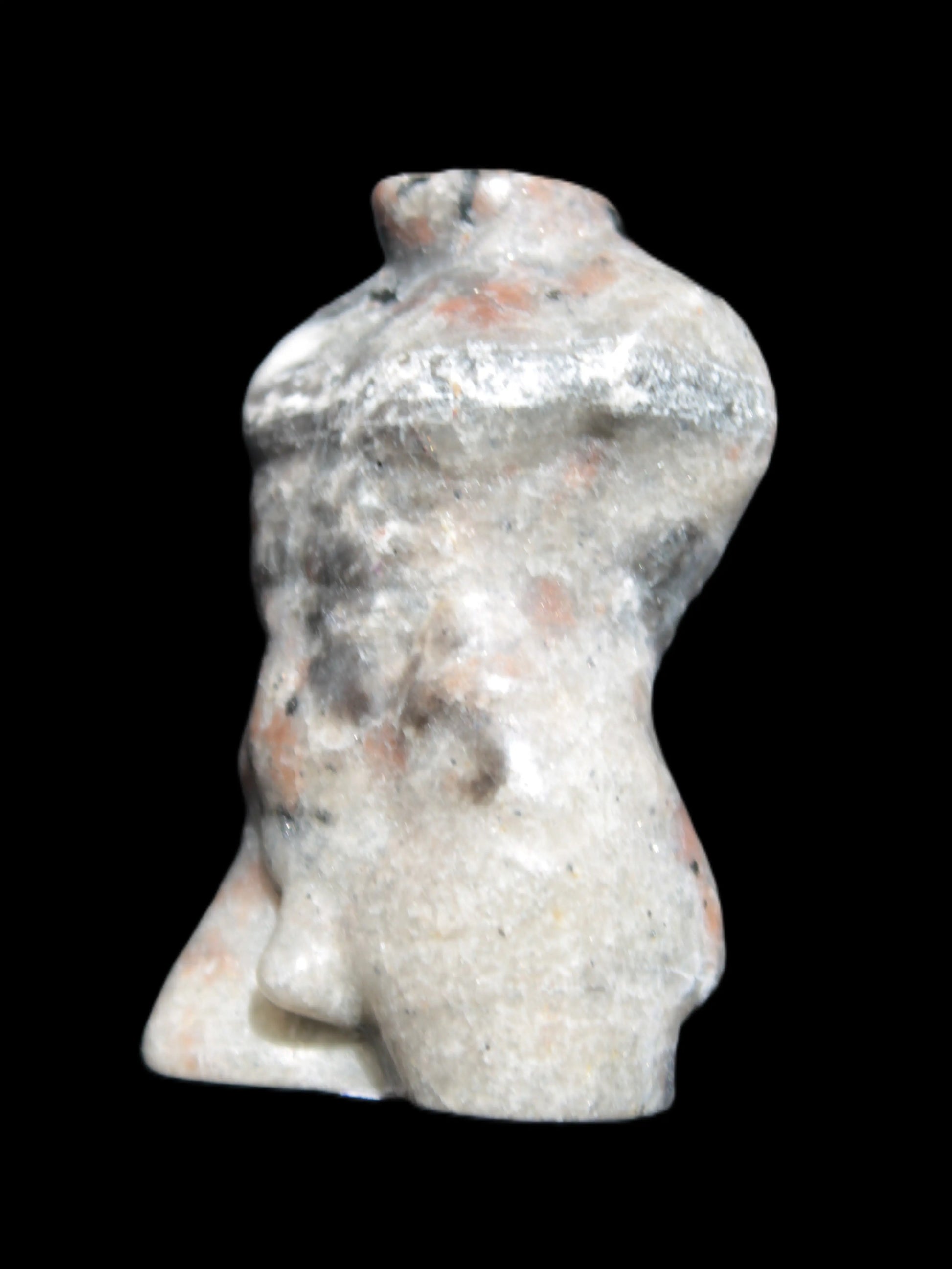 Yooperlite hand-carved male torso 39*57mm 90g Rocks and Things