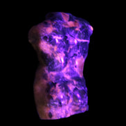 Yooperlite hand-carved male torso 39*57mm 90g Rocks and Things