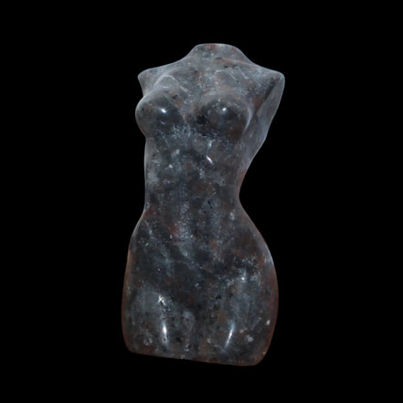 Yooperlite woman's torso goddess 54g in sunlight - Rocks and Things Store