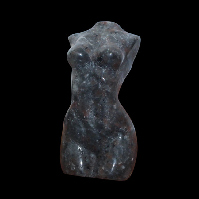 Yooperlite woman's torso goddess 54g in sunlight - Rocks and Things Store