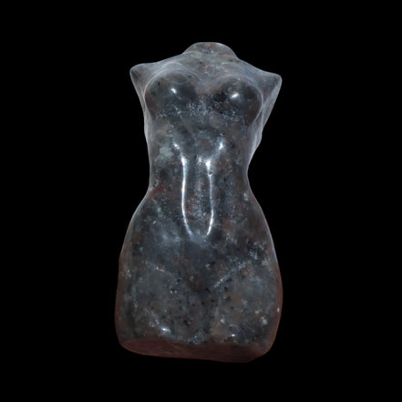 Yooperlite woman's torso goddess 54g in sunlight - Rocks and Things Store