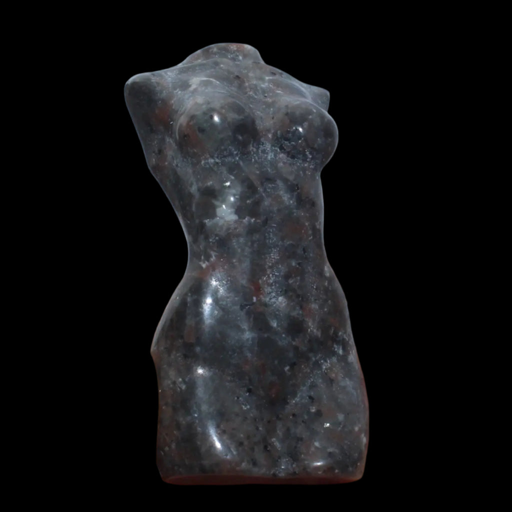 Yooperlite woman's torso goddess 54g in sunlight - Rocks and Things Store