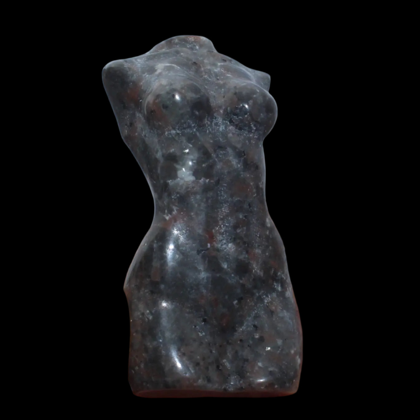 Yooperlite woman's torso goddess 54g in sunlight - Rocks and Things Store