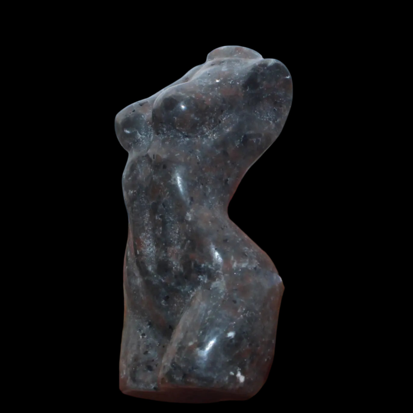 Yooperlite woman's torso goddess 54g in sunlight - Rocks and Things Store