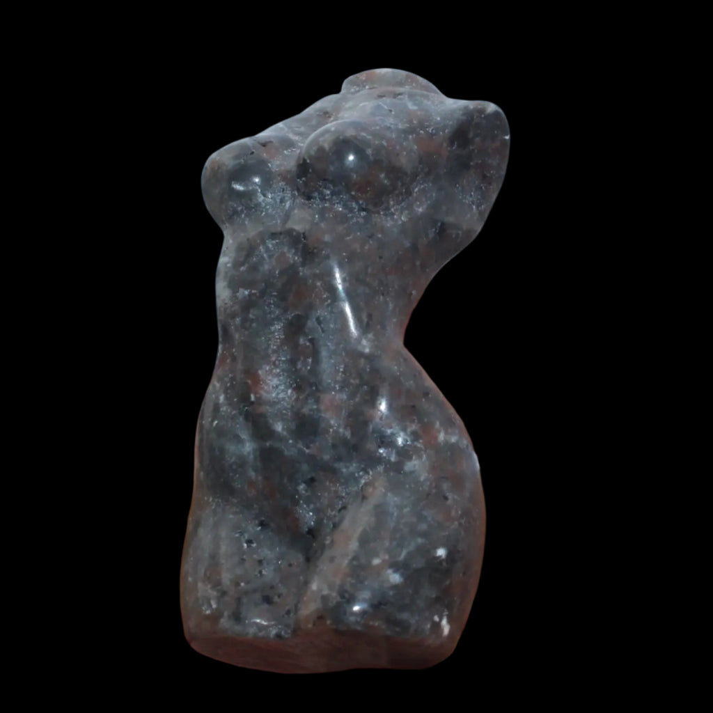 Yooperlite woman's torso goddess 54g in sunlight - Rocks and Things Store