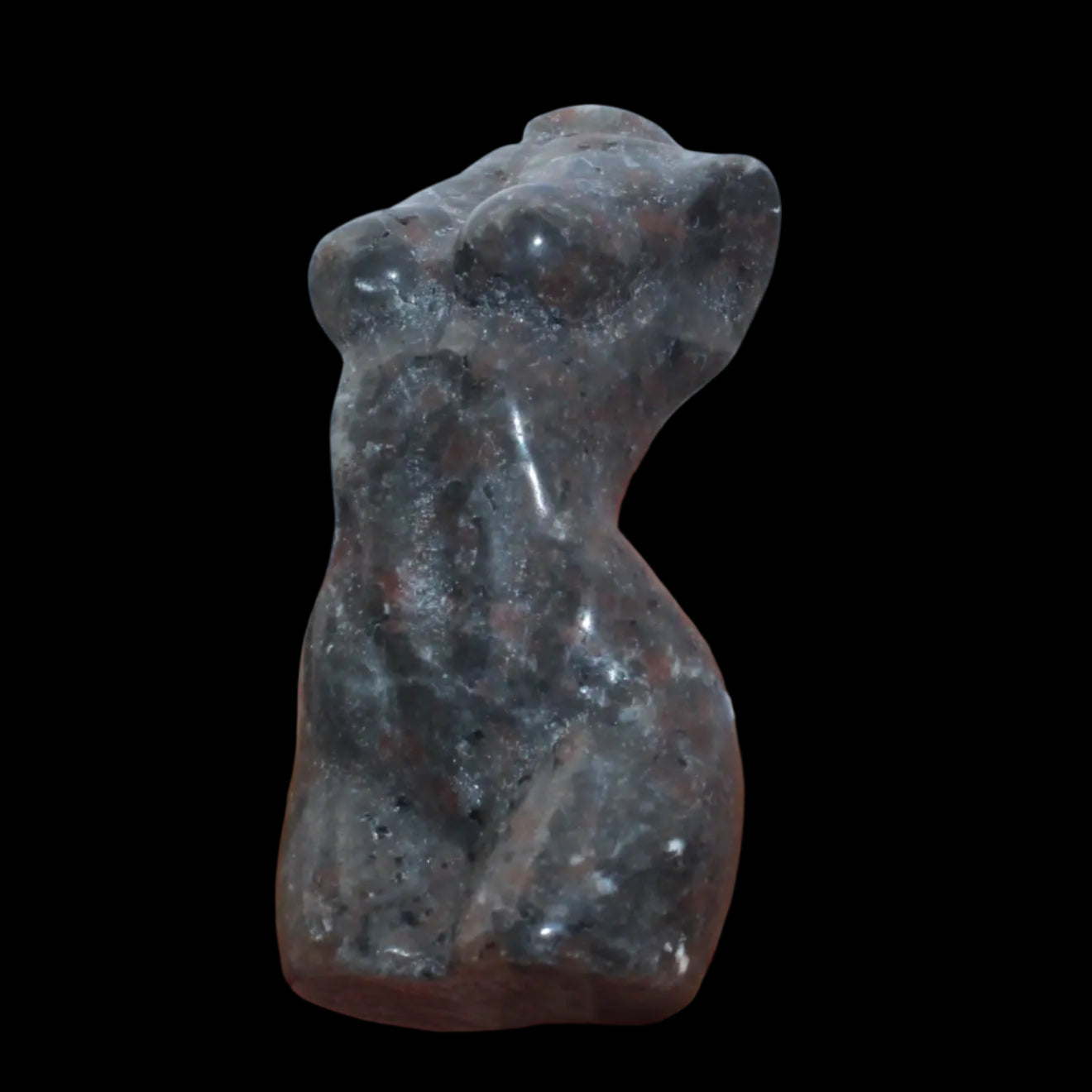 Yooperlite woman's torso goddess 54g in sunlight - Rocks and Things Store