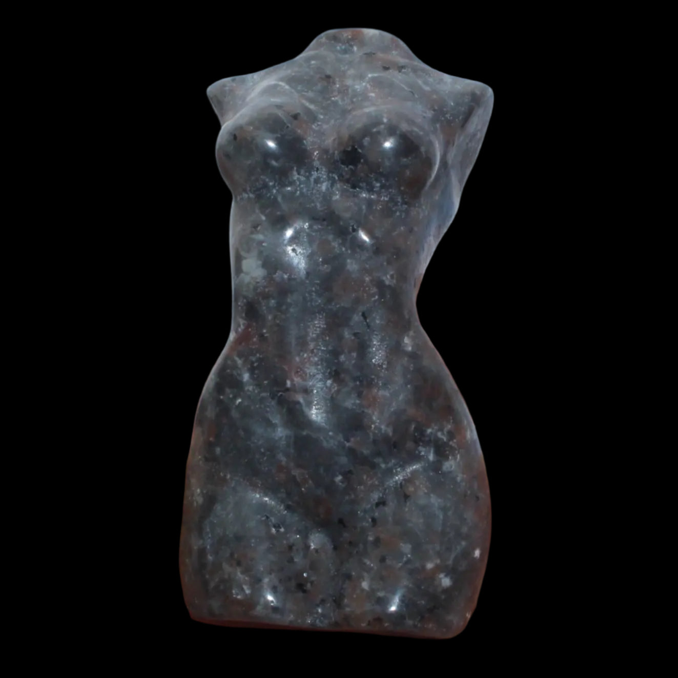 Yooperlite woman's torso goddess 54g in sunlight - Rocks and Things Store