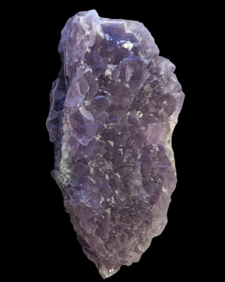 Purple/green Fluorite cluster 243g in LED light - Rocks and Things Store