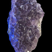 Purple/green Fluorite cluster 243g in LED and UV light - Rocks and Things Store