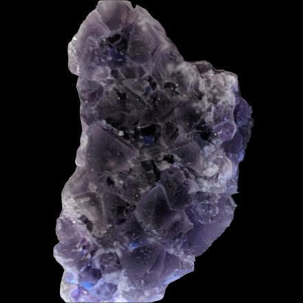 Purple/green Fluorite cluster 243g in LED and UVlight - Rocks and Things Store