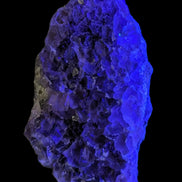 Purple/green Fluorite cluster 243g in UV light - Rocks and Things Store