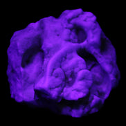 Blue Aragonite specimen 68*40*65mm 156.7g in UV light - Rocks and Things Store