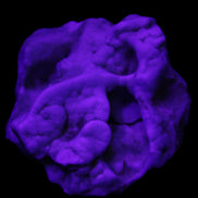 Blue Aragonite specimen 68*40*65mm 156.7g in UV light - Rocks and Things Store