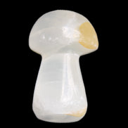 Clear Yellow Calcite mushroom 26-31mm 10-11g in sunlight - Rocks and Things Store