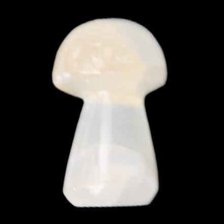 Clear Yellow Calcite mushroom 26-31mm 10-11g in sunlight - Rocks and Things Store