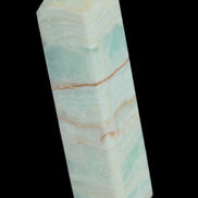 Pistachio Calcite obelisk 131*37*30mm 324g in sunlight - Rocks and Things Store