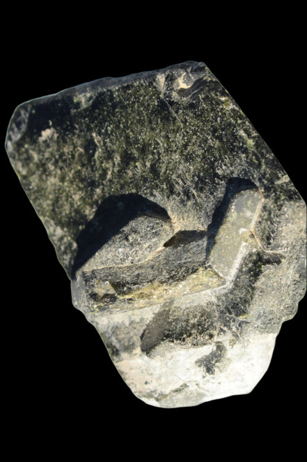 Epidote cluster large from Afghanistan 131.8g in sunshine - Rocks and Things Store