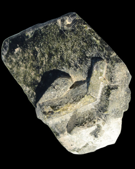 Epidote cluster large from Afghanistan 131.8g in sunshine - Rocks and Things Store