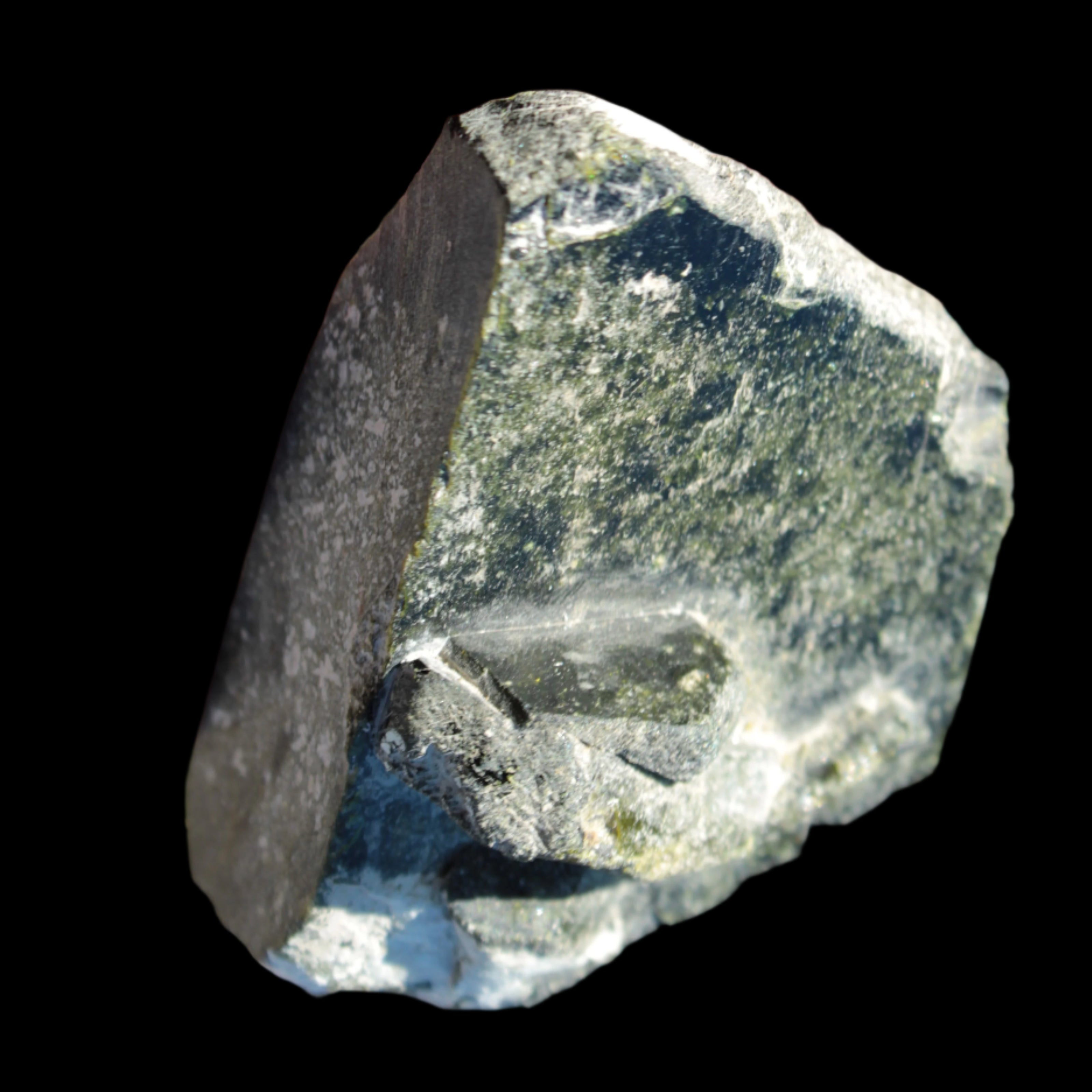 Epidote cluster large from Afghanistan 131.8g in sunshine - Rocks and Things Store