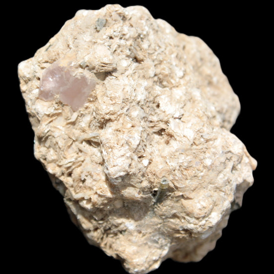 Pink Topaz with Green Tourmaline in Muscovite/Feldspar matrix 99.5g in sunshine - Rocks and Things Store