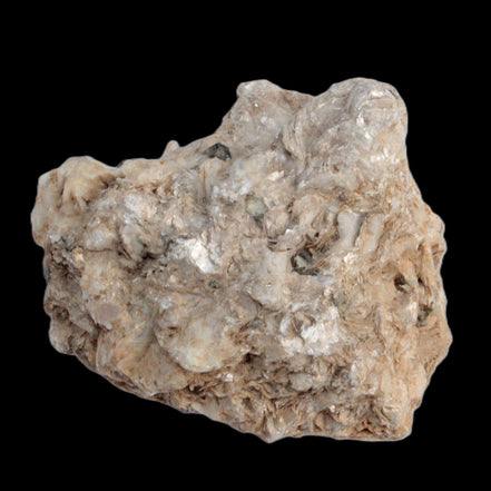 Pink Topaz with Green Tourmaline in Muscovite/Feldspar matrix 99.5g in LED light  - Rocks and Things Store
