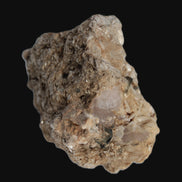 Pink Topaz with Green Tourmaline in Muscovite/Feldspar matrix 99.5g in LED light  - Rocks and Things Store