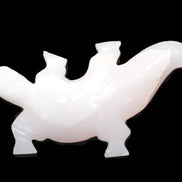 Mangano Calcite hand-carved crocodile 837g Rocks and Things Store