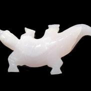 Mangano Calcite hand-carved crocodile 837g Rocks and Things Store