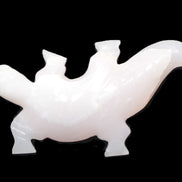 Mangano Calcite hand-carved crocodile 837g Rocks and Things Store