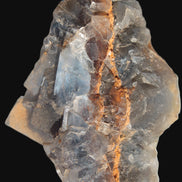 Blue cubic Fluorite double-sided cluster from Pakistan 73mm 164.9g in sunlight - Rocks and Things Store